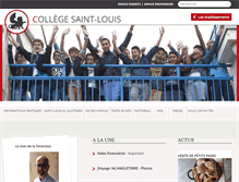 Tablet Screenshot of collegesaintlouis.org
